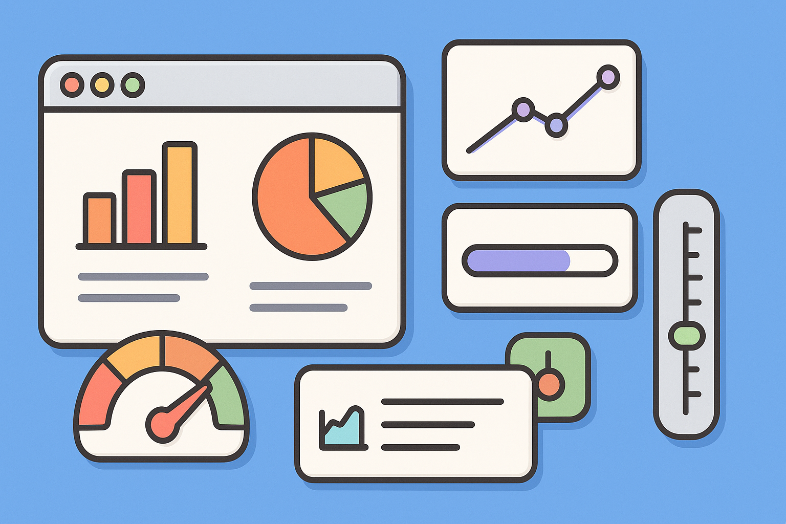 Diseña interfaces con gráficos y escalas para el progreso